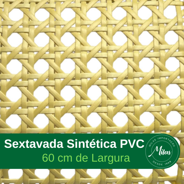 Palha Indiana Sextavada Sintética de PVC 60cm