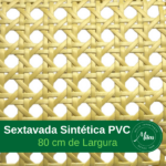 Palha Indiana Sextavada Sintética de PVC 80cm
