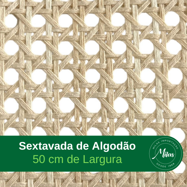 Palha Indiana Sextavada de algodão 50cm