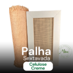 Palha Indiana Sextavada Celulose Creme