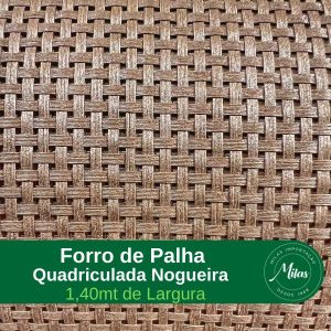 Forro de Palha Quadriculada Nogueira 