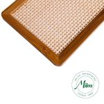 Bandeja Retangular De Palha Indiana Quadriculada Com Alças 25x15cm