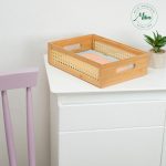 Caixa Organizadora Palha Indiana Sextavada 32cm