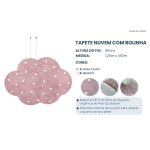 Tapete Nuvem Rosa 100% algodão –  120X160 - Imagem 2